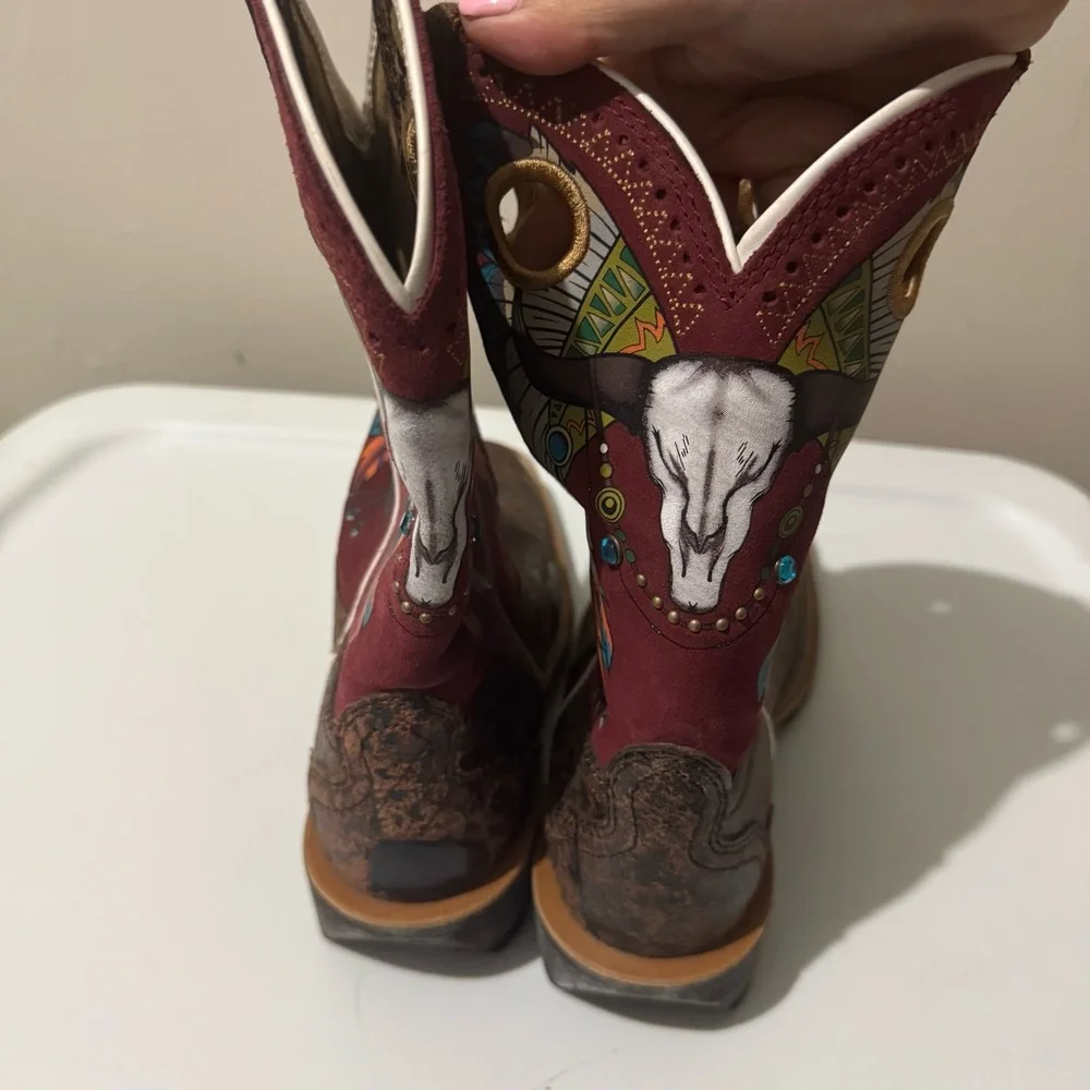 Ariat Rodeobaby Roundup Boots size 7 - Picture 4 of 6